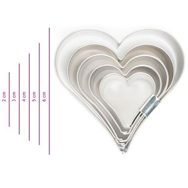 Cookie Cutter Set - Hearts / 5